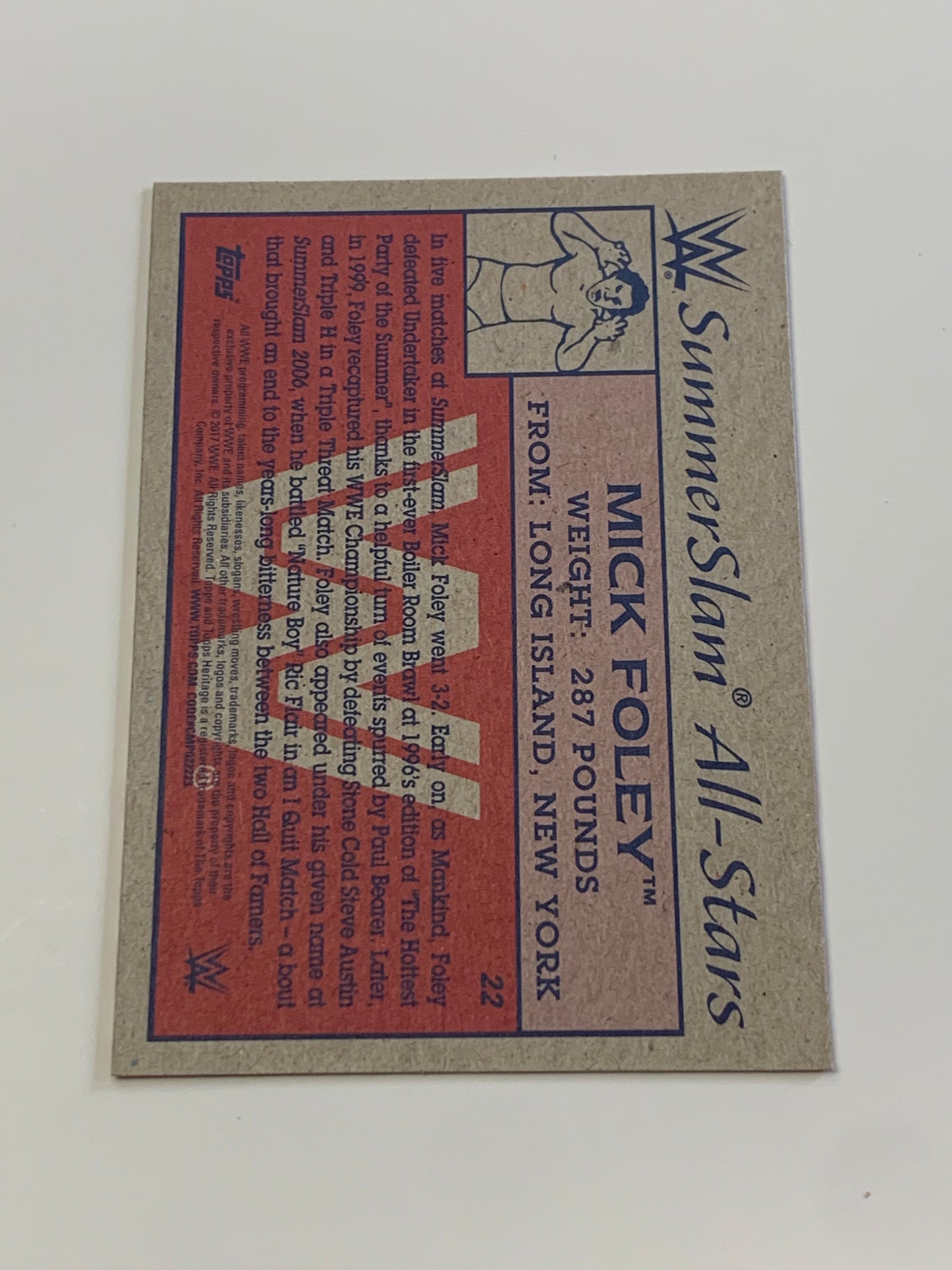 Mick Foley 2017 WWE Topps Heritage Card Mankind