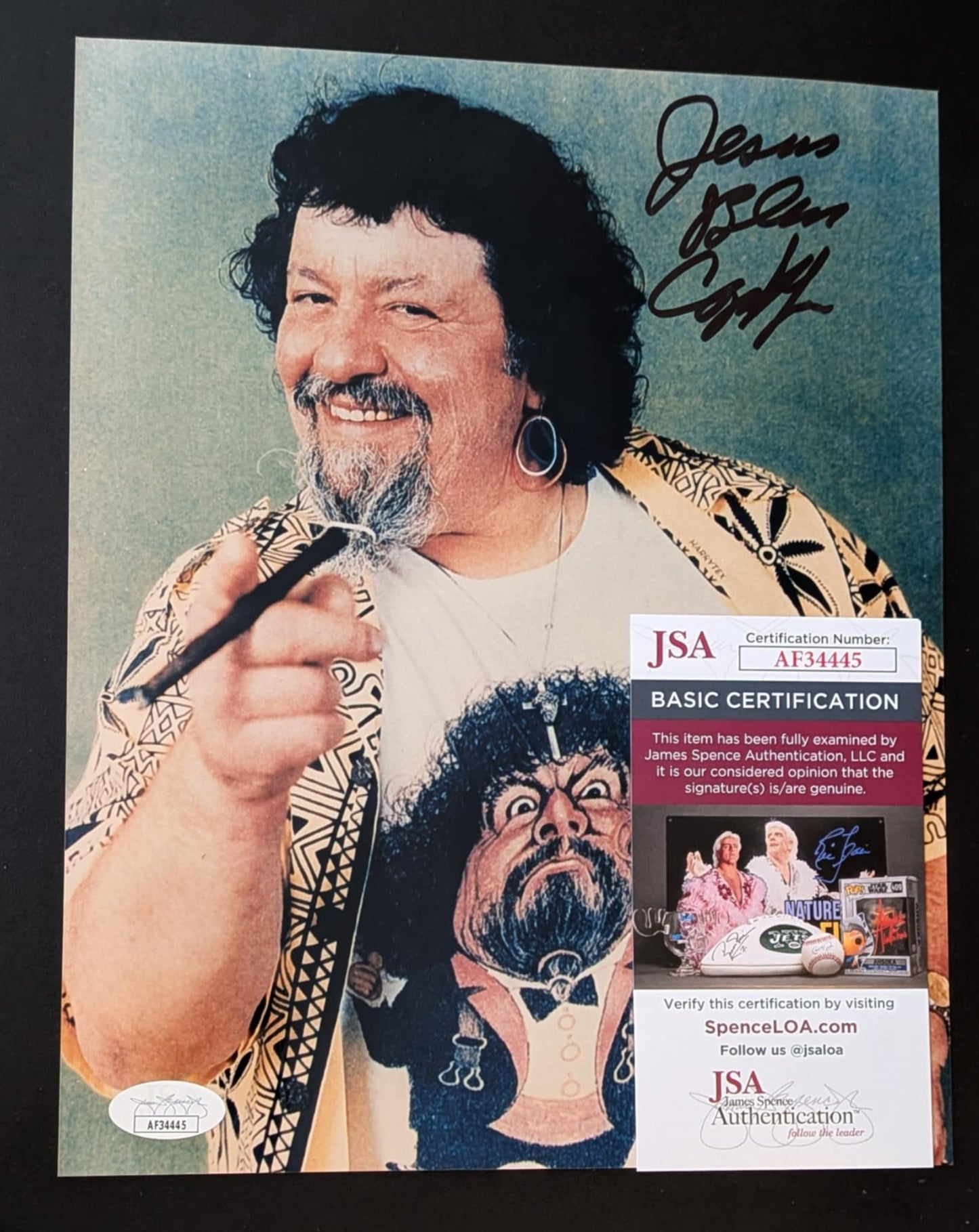 Captain Lou Albano Signed Photo JSA COA
