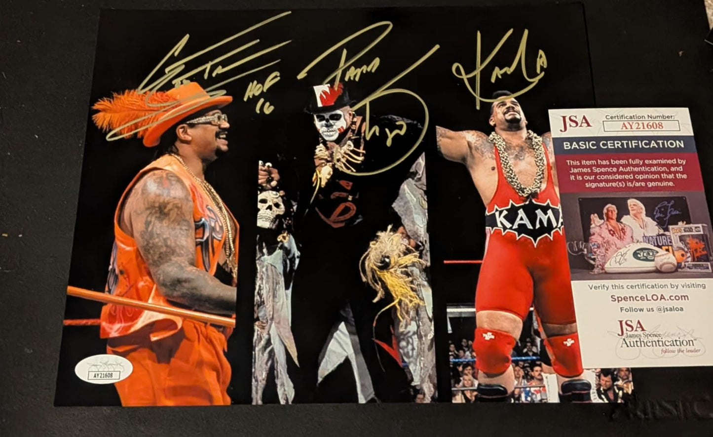 Papa Shango The Godfather Kama Triple Signed Photo A JSA COA