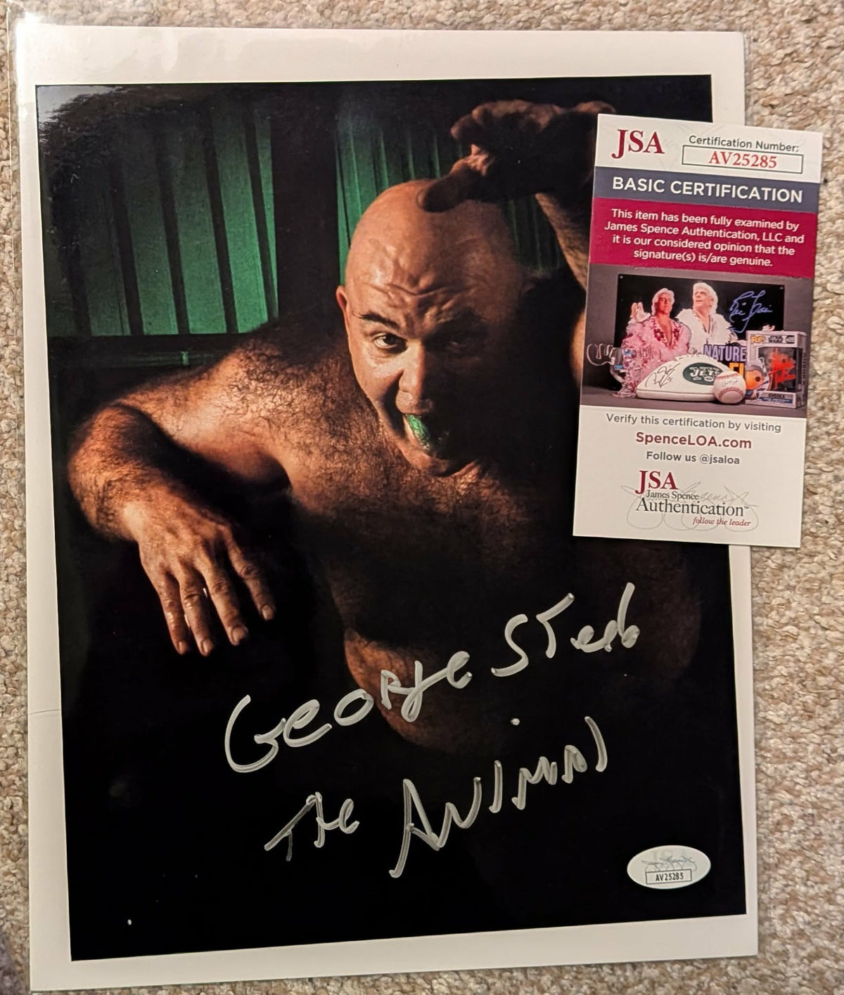 George "The Animal" Steele Signed Classic Photo JSA COA