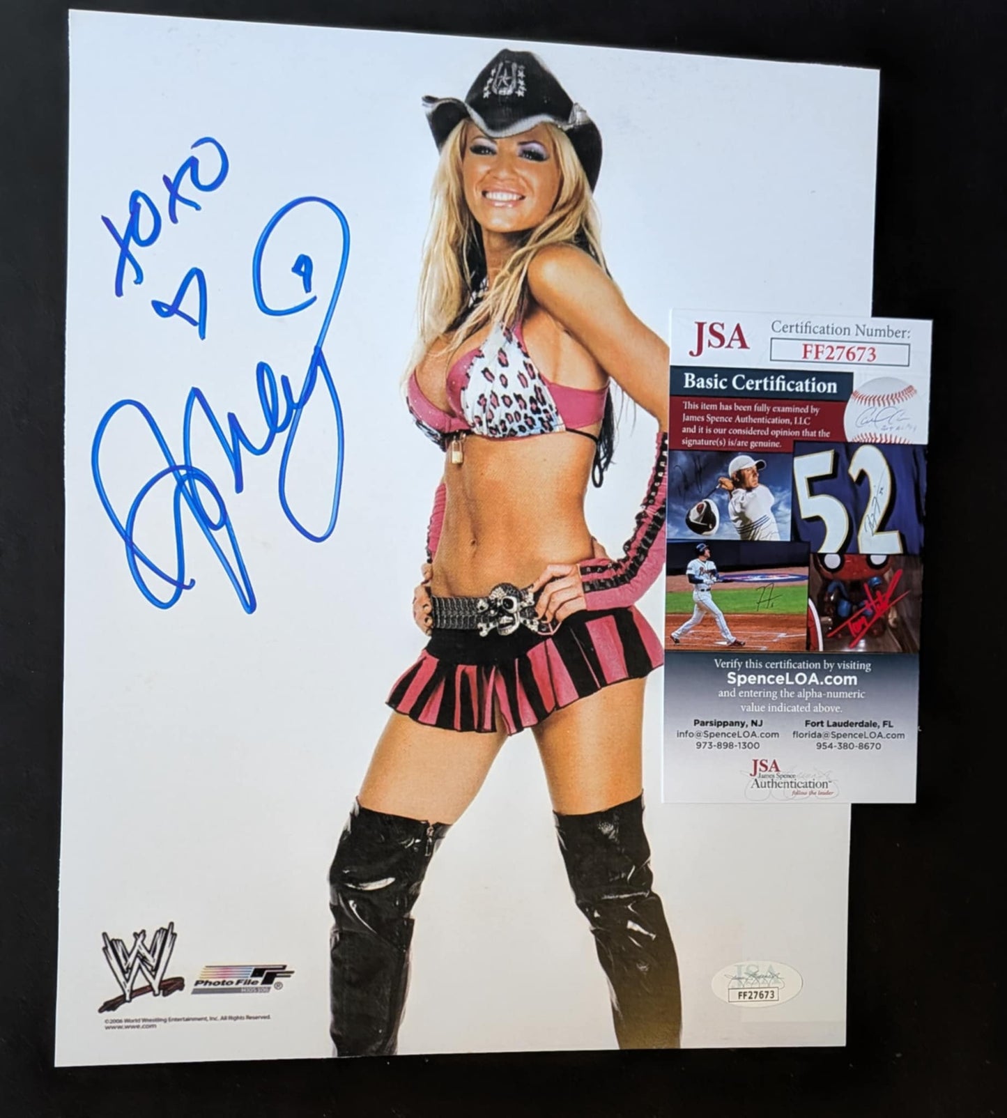 Ashley Massaro Signed Photo JSA COA