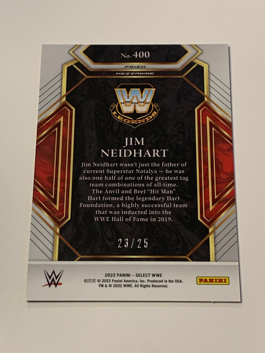 Jim Neidhart 2022 WWE Select “Mezzanine” Tie-Dye Prizm Refractor Card #23/25