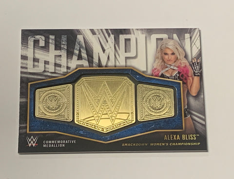 Alexa Bliss 2018 WWE Topps Smackdown Woman’s Championship Commemorative Medallion #’ed 59/299