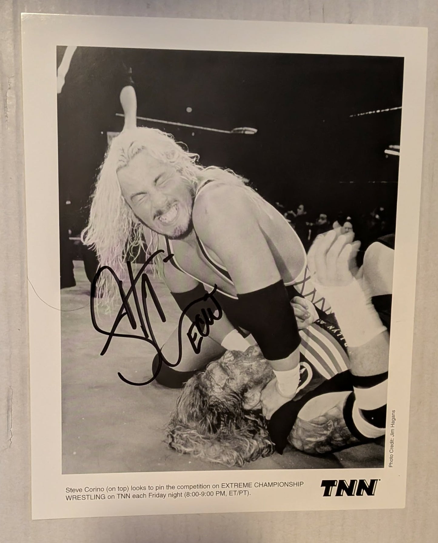 Steve Corino Pose 1 Signed TNN Photo COA