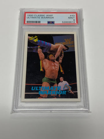 Ultimate Warrior 1990 WWE Classic Card #43 PSA 9