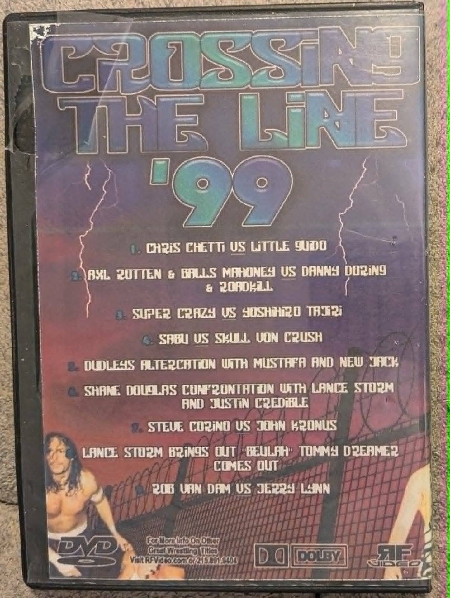 ECW Crossing The Line '99 DVD (Sabu RVD Tajiri New Jack)