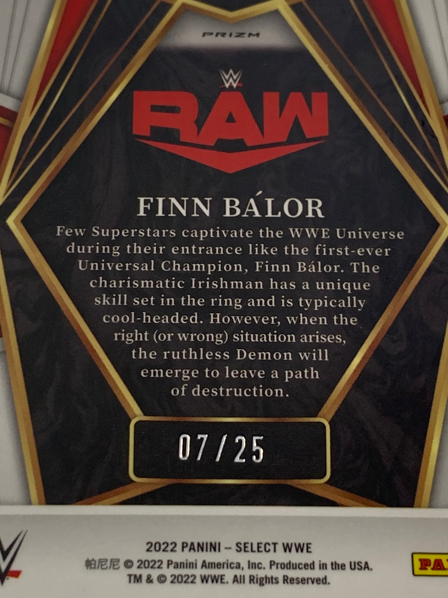 Finn Balor 2022 WWE Select “Premier Level” Tie-Dye #7/25
