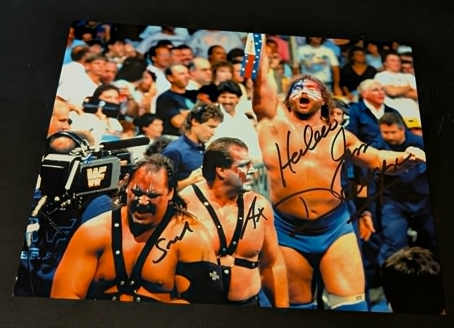 Demolition & Hacksaw Jim Duggan Triple Signed Photo COA