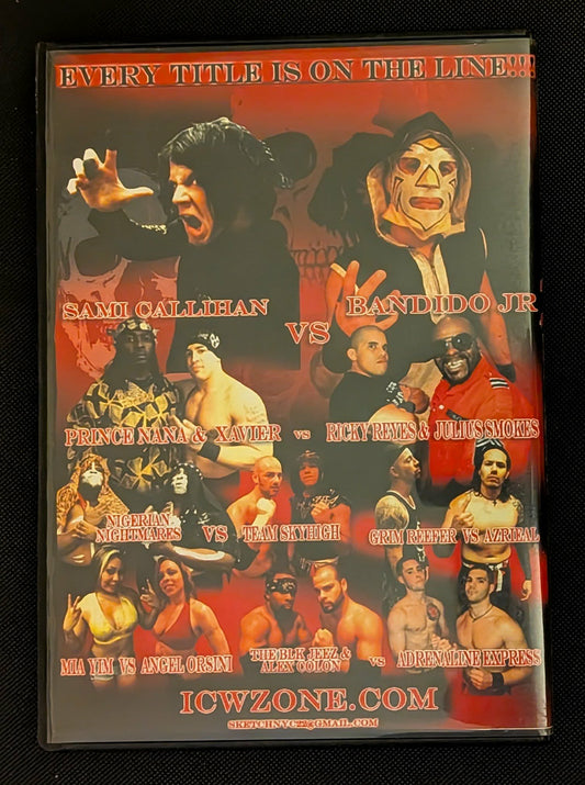 ICW Wrestling DVD Halloween Hell Night Elmhurst Queens 2011 (Tough To Find)