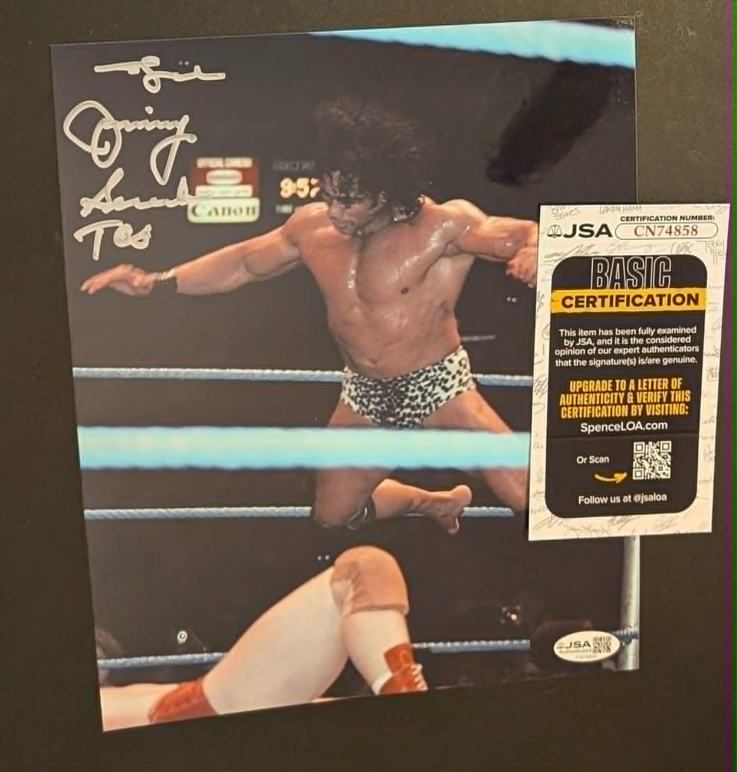 "Superfly" Jimmy Snuka Signed Photo B JSA COA