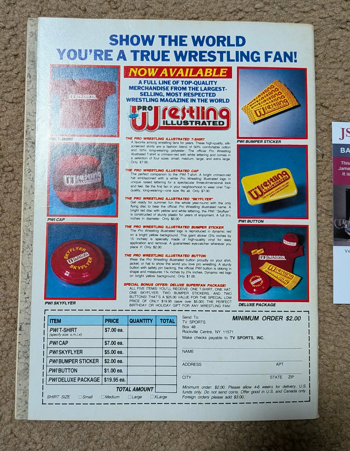 PWI Wrestling Magazine December 1990 Sgt Slaughter & Animal Signed JSA COA