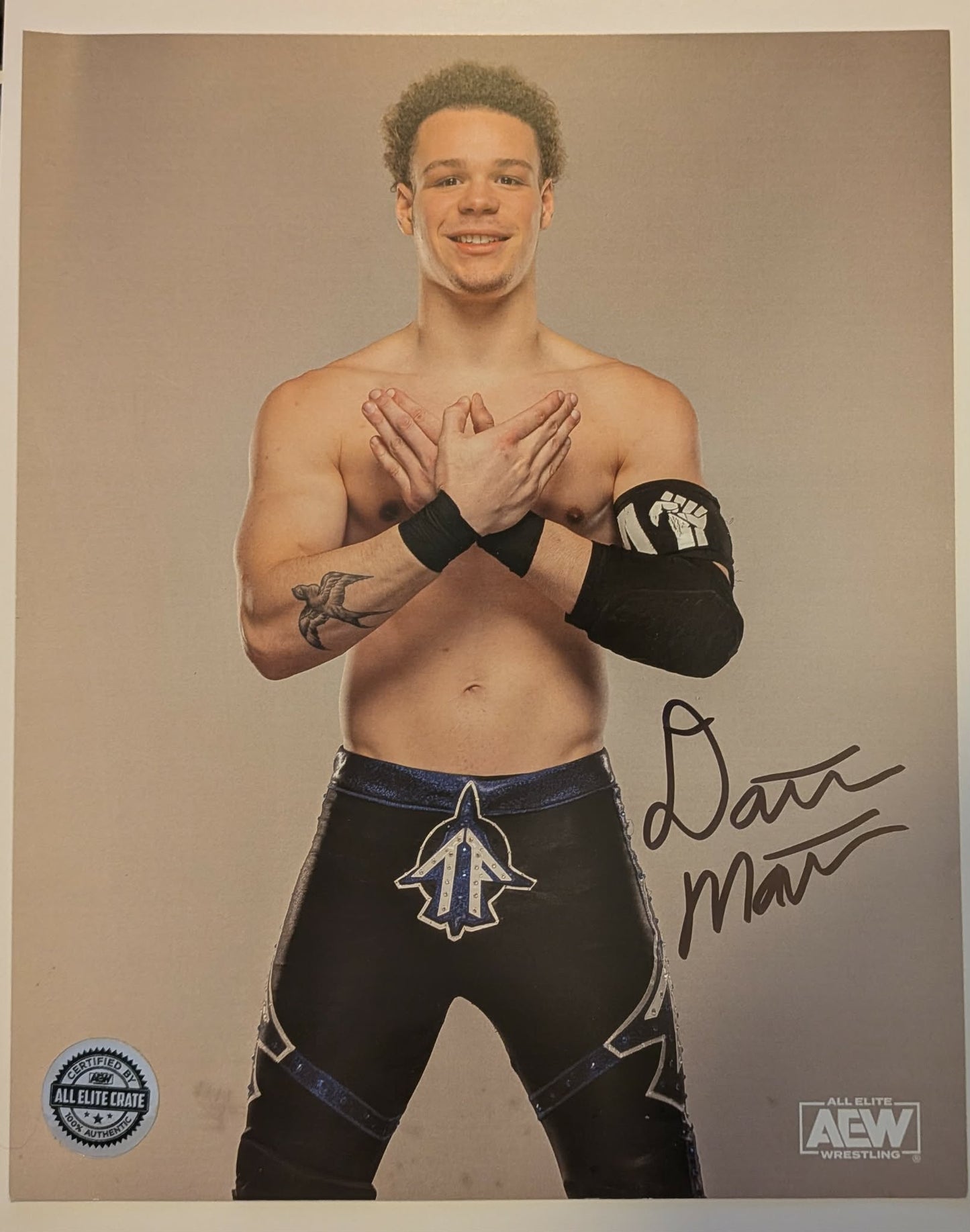 Dante Martin All Elite Crate Signed Photo