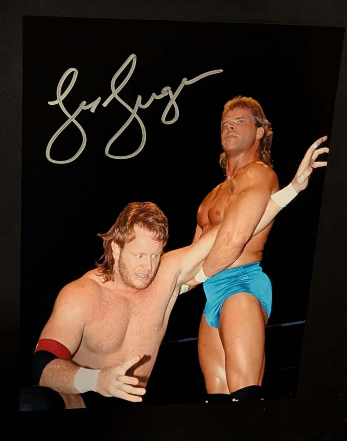 Lex Luger Pose 3 Signed Photo COA