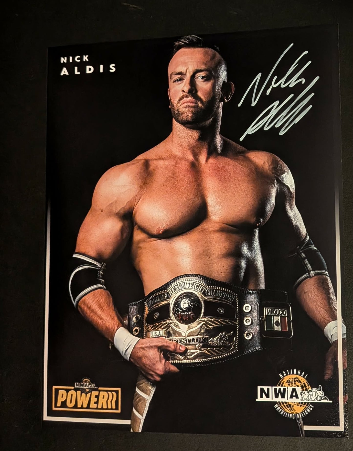 Nick Aldis NWA Signed Photo COA