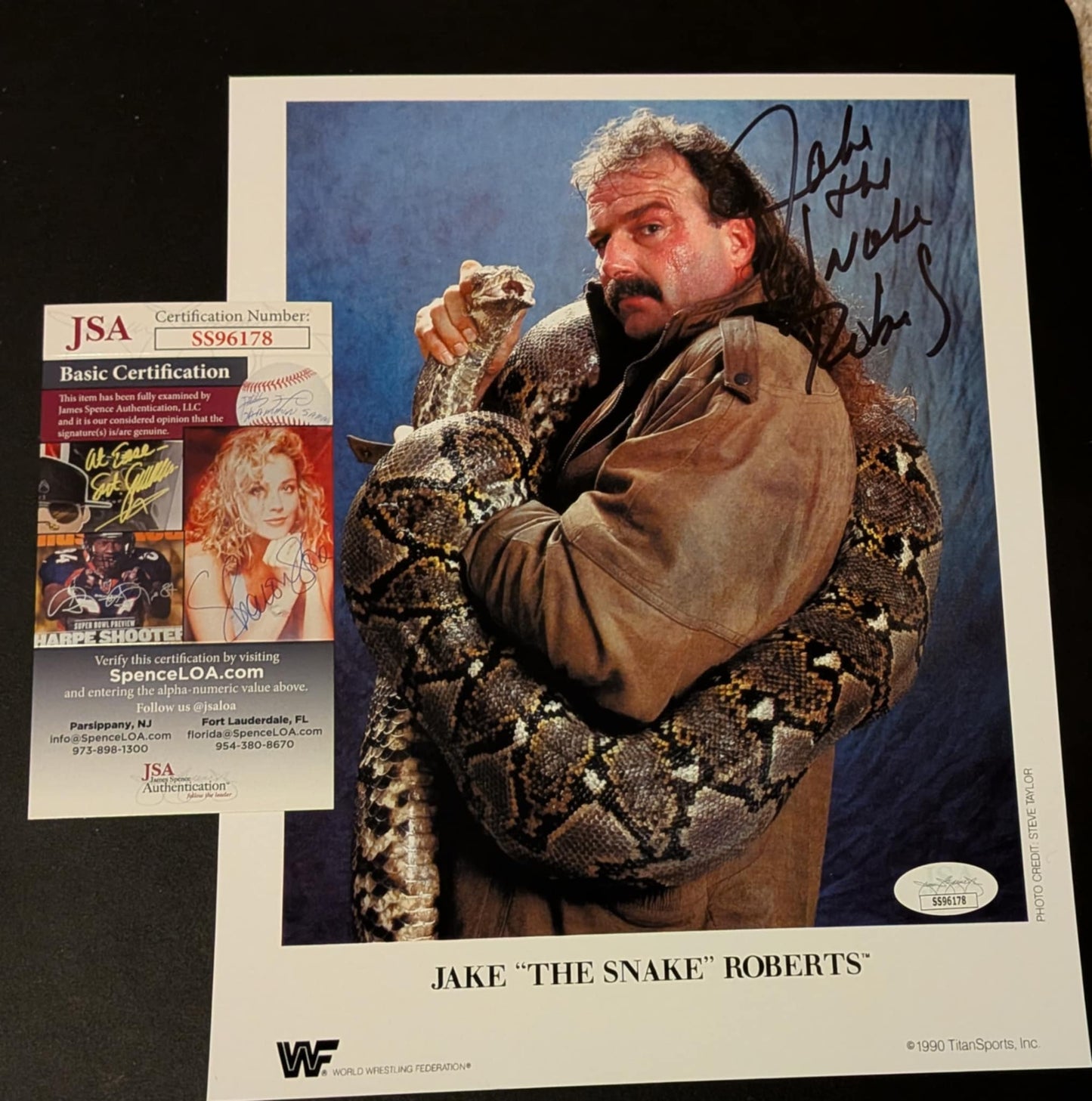 Jake Roberts Pose 1 Signed Photo JSA COA
