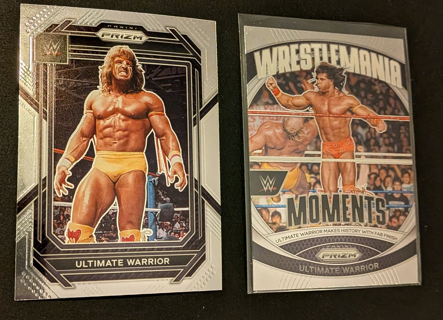 2 Lot 2023 WWE Prizm #162 & 2024 Ultimate Warrior Wrestlemania Moments