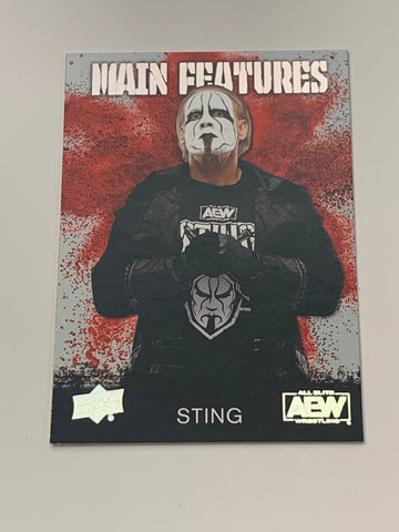 Sting 2021 AEW 1st. Edition Upper Deck “Main Features” SILVER Card #MF-23