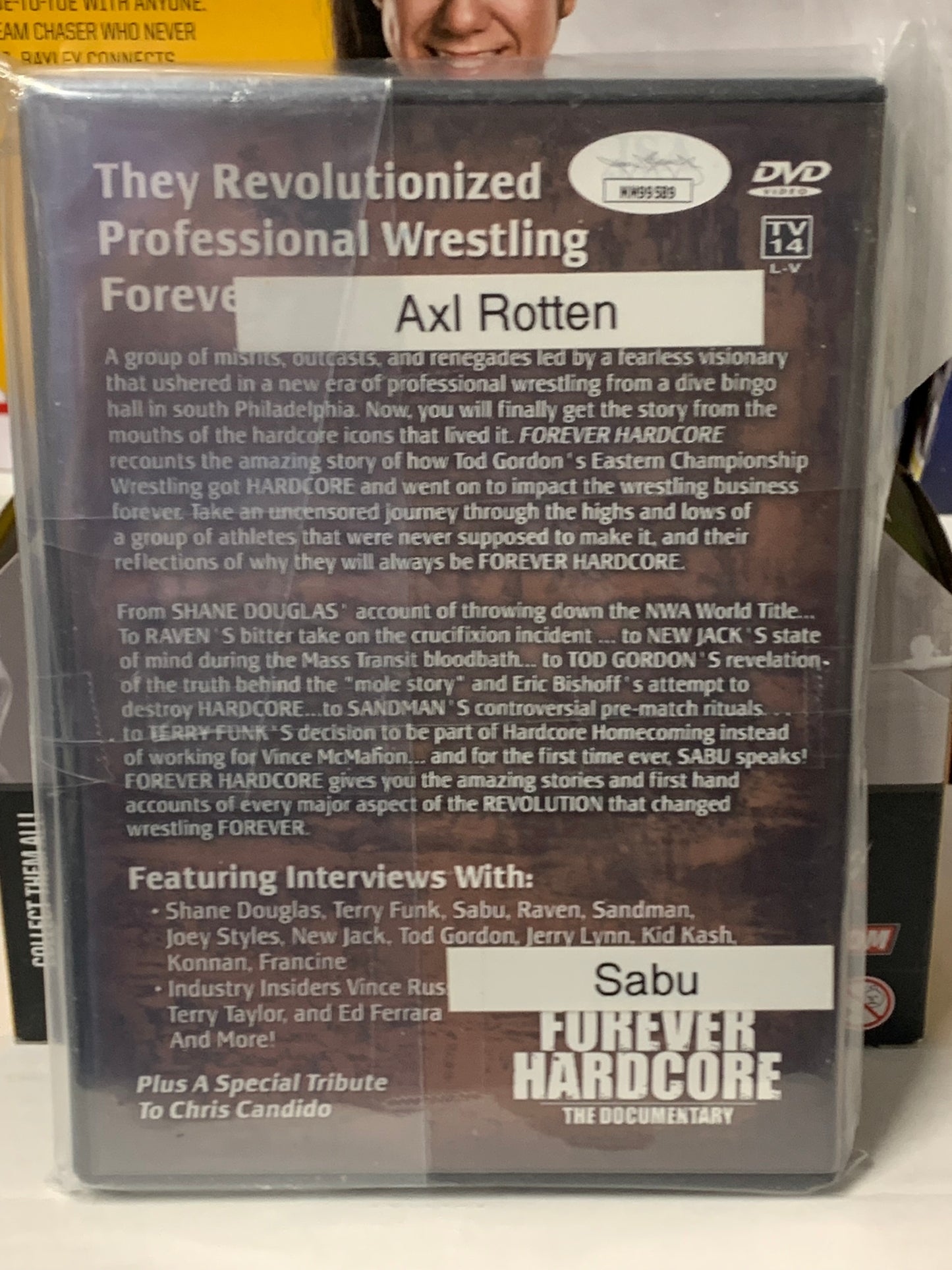 Forever Hardcore DVD Signed by Axl Rotten & Sabu JSA COA