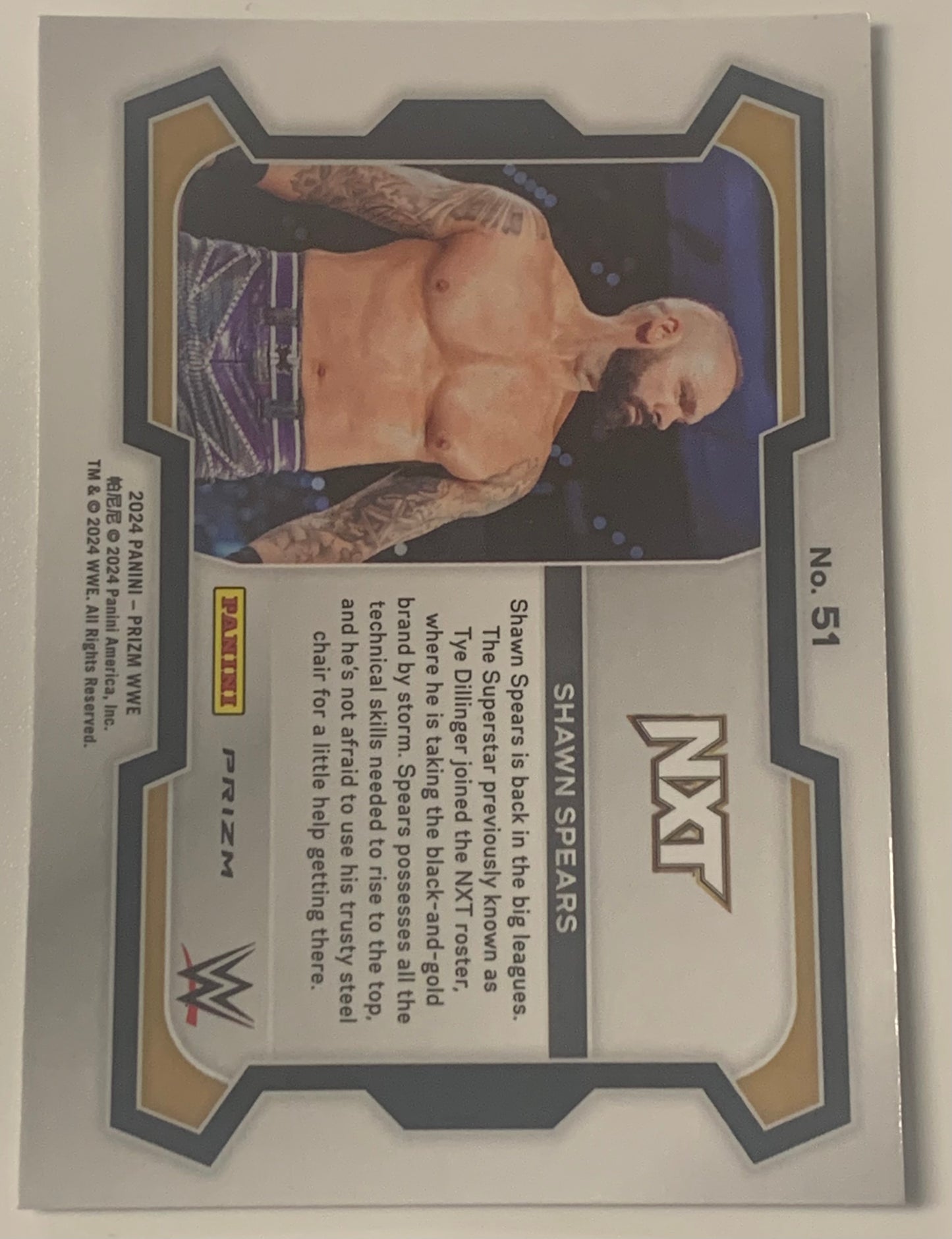 Shawn Spears 2024 WWE Panini Prizm Disco Card