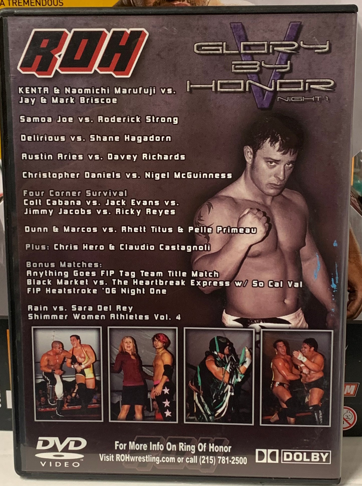 ROH Ring of Honor DVD “Glory By Honor, Night 1” 9/15/06 SIGNED BY KENTA