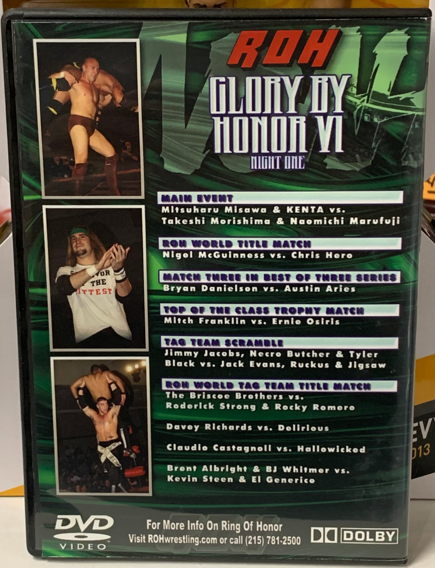 ROH Ring of Honor DVD “Glory By Honor 6” 11/2/07 SIGNED BY KENTA