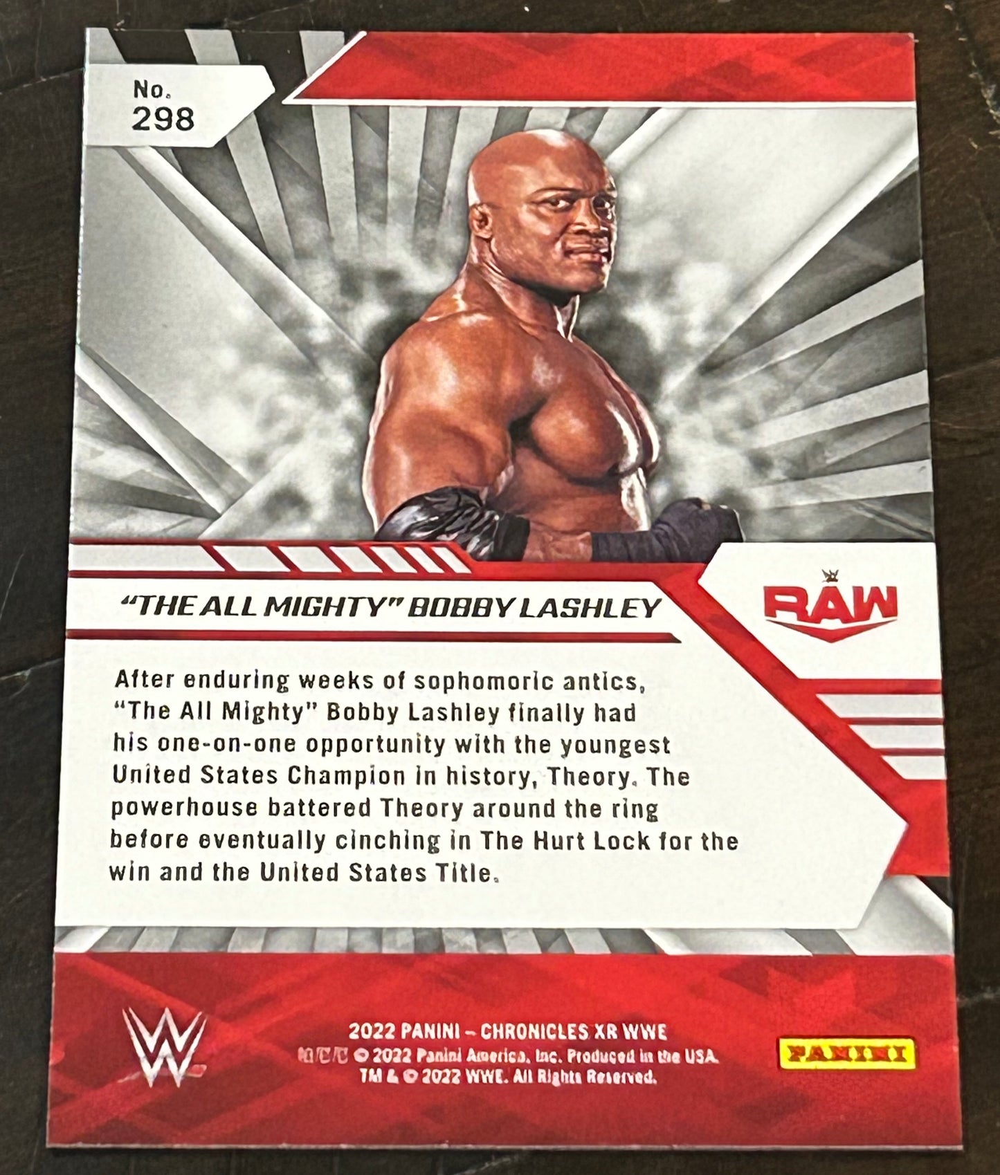 Bobby Lashley 2022 WWE Panini Chronicles XR Card