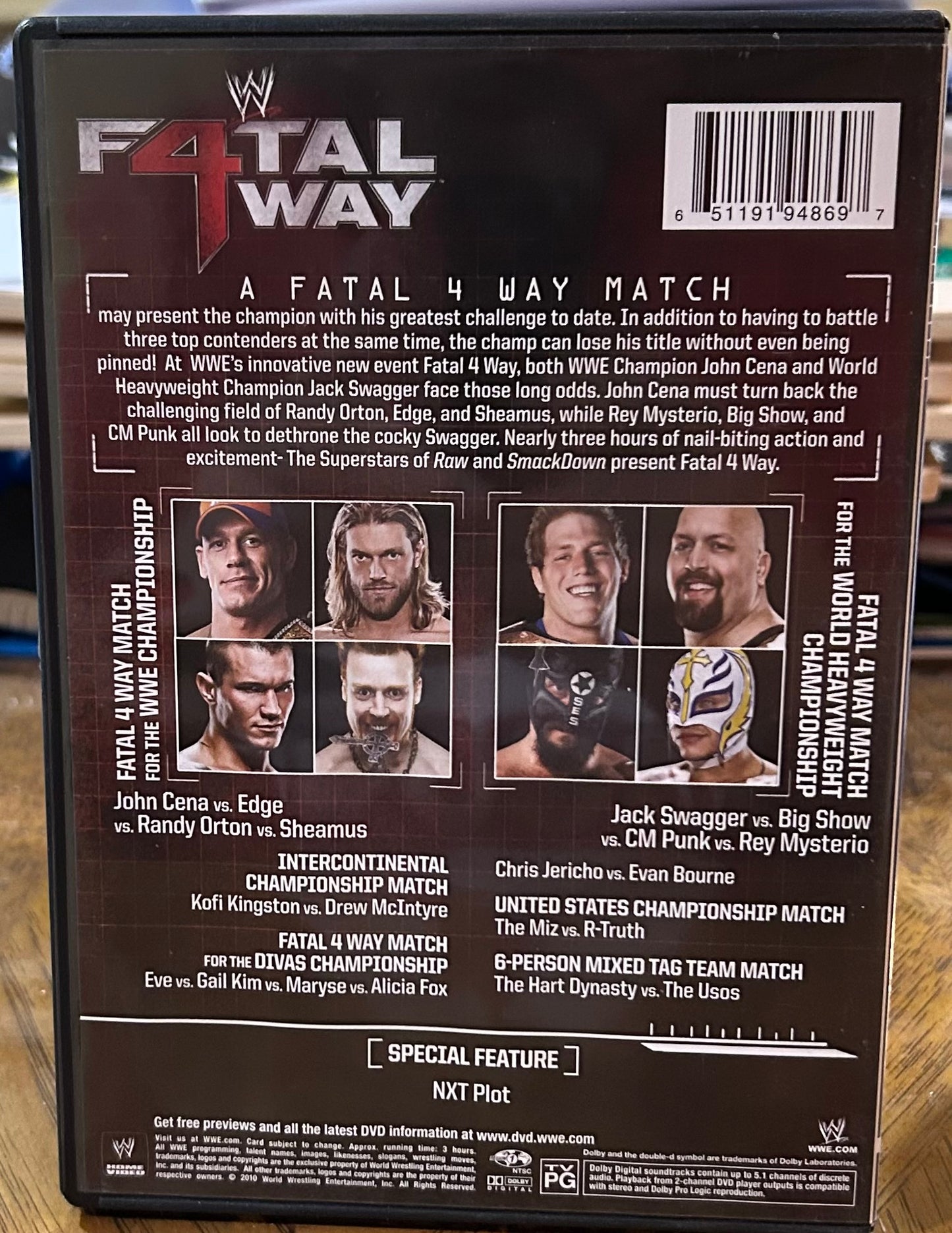 *WWE “Fatal 4 Way 2010” DVD (Cena, Orton, Sheamus & so much more)