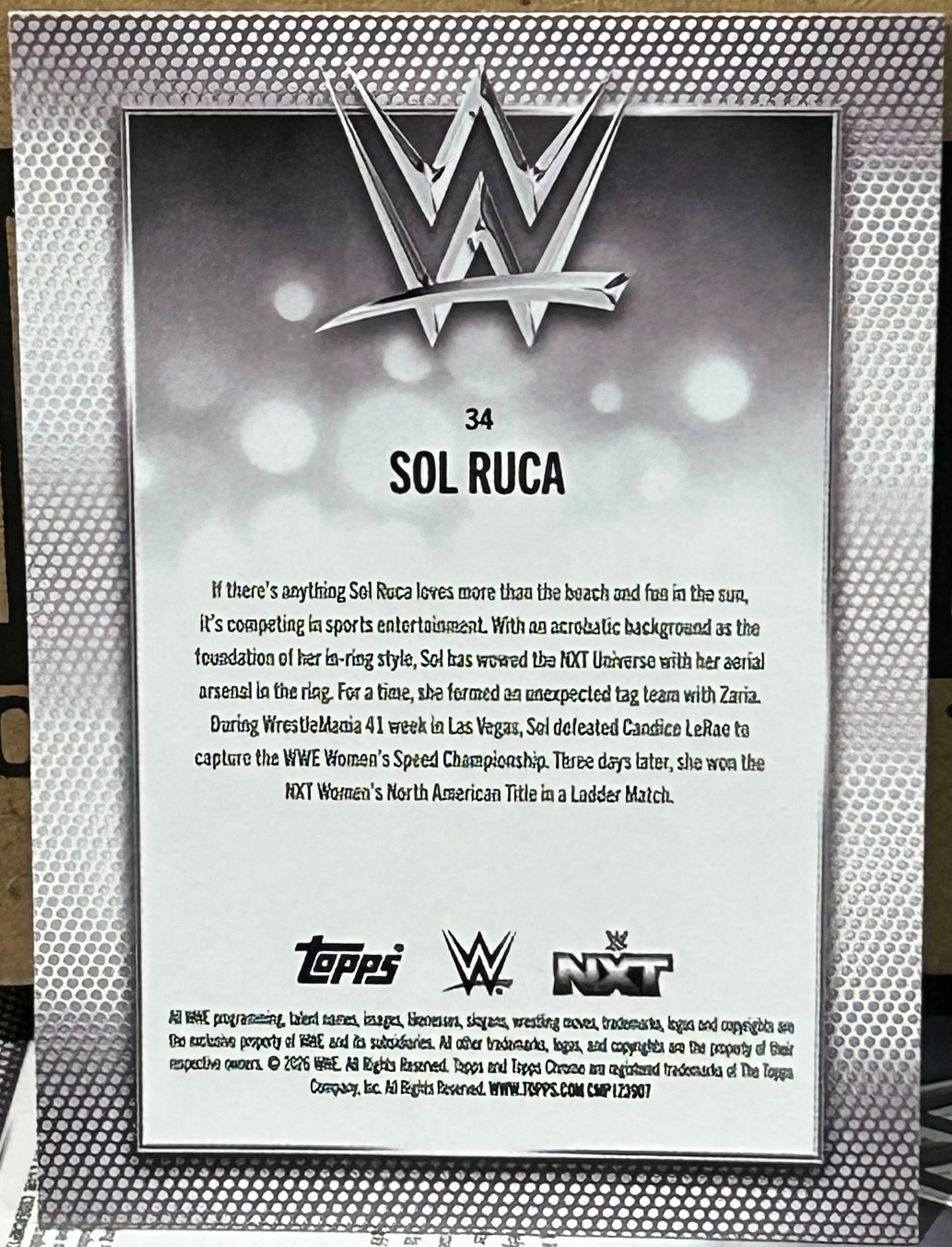 + Sol Ruca 2026 WWE Topps Chrome Card