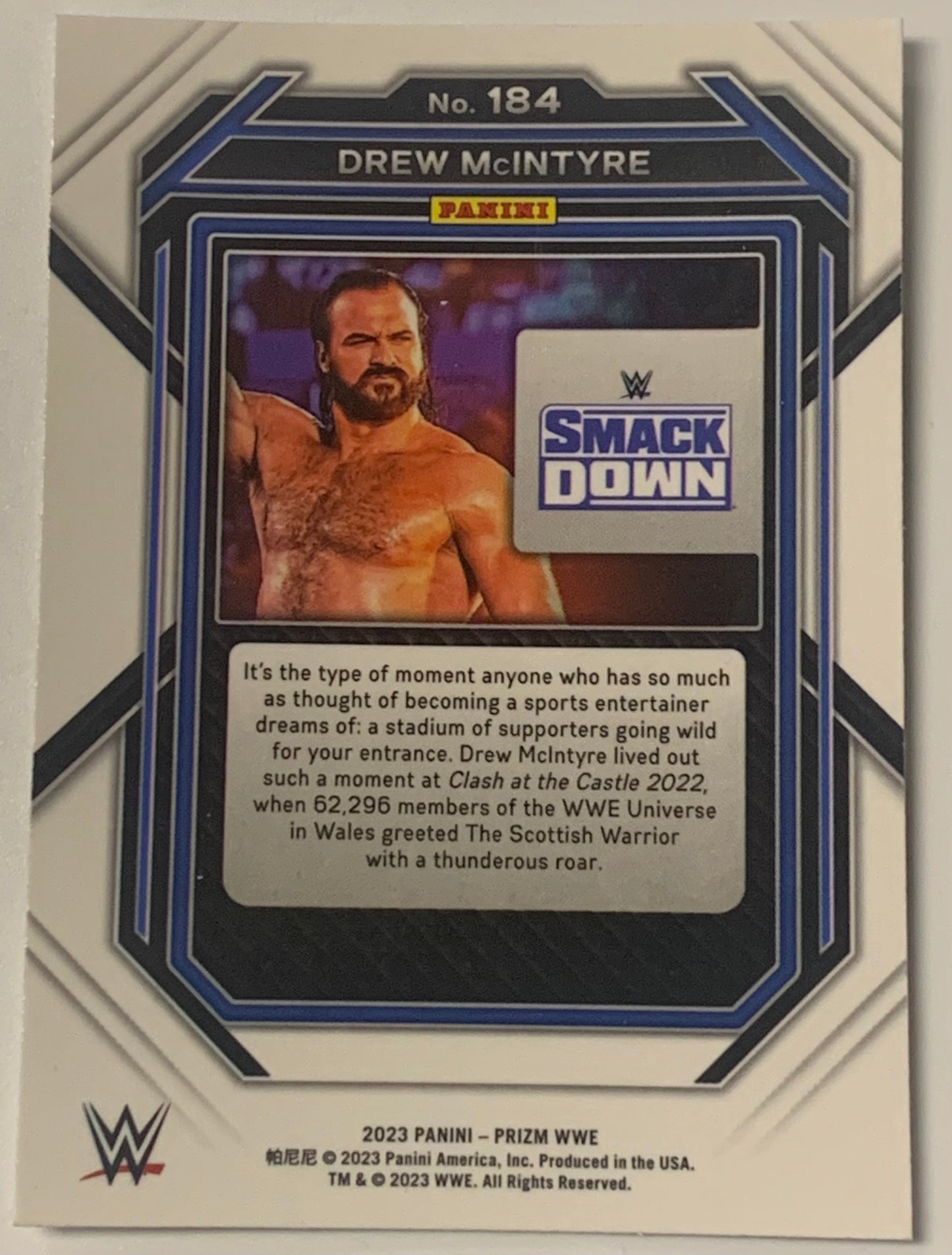 Drew McIntyre 2023 WWE Panini Prizm Card