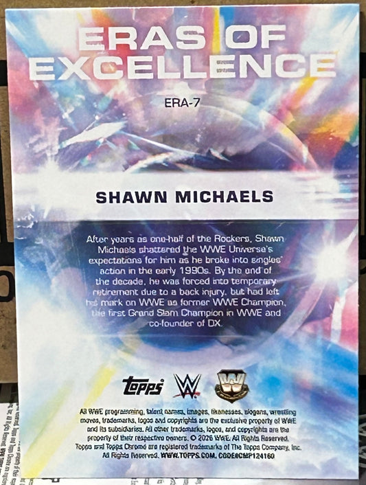 + Shawn Michaels 2026 WWE Topps Chrome “Eras of Excellence” Insert Card