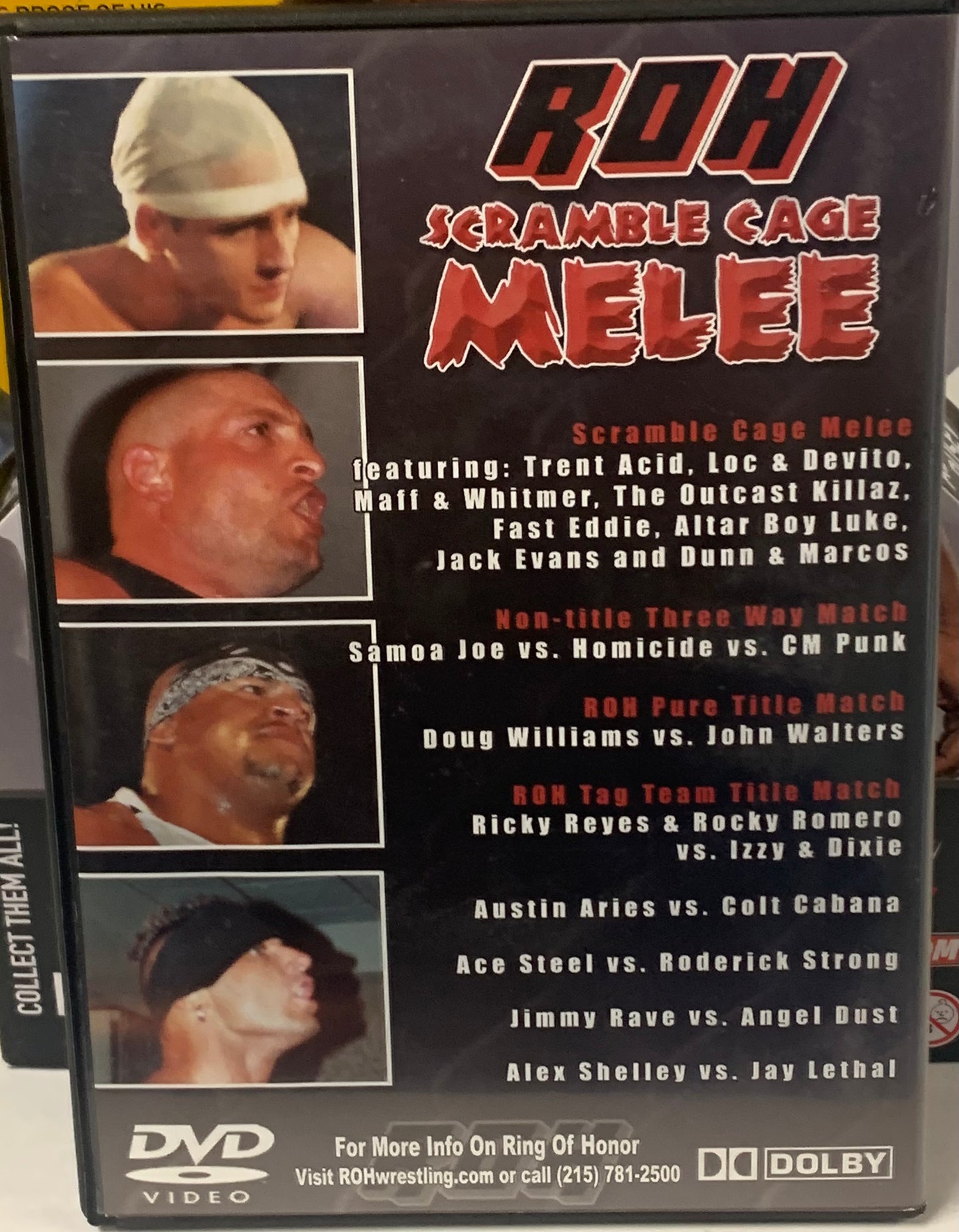 ROH Ring of Honor DVD “Scramble Cage Melee” 8/24/04 (CM Punk, Samoa Joe, Homicide)