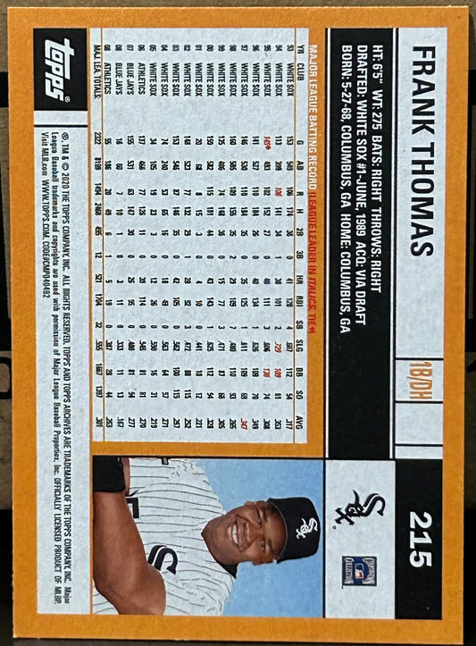 + Frank Thomas 2020 Topps Archives Card CHICAGO WHITE SOX