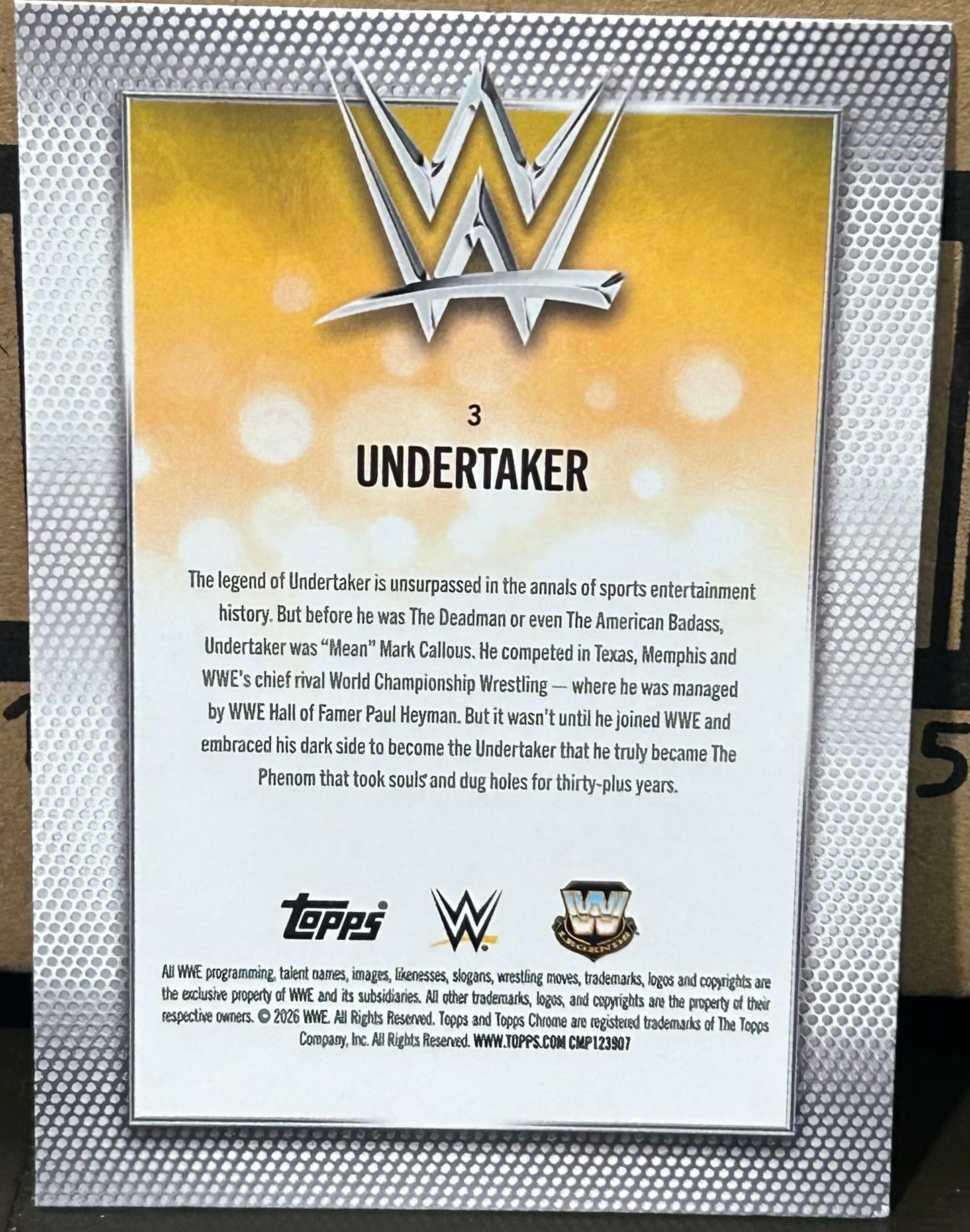 + The Undertaker 2026 WWE Topps Chrome X-Fractor Refractor Card