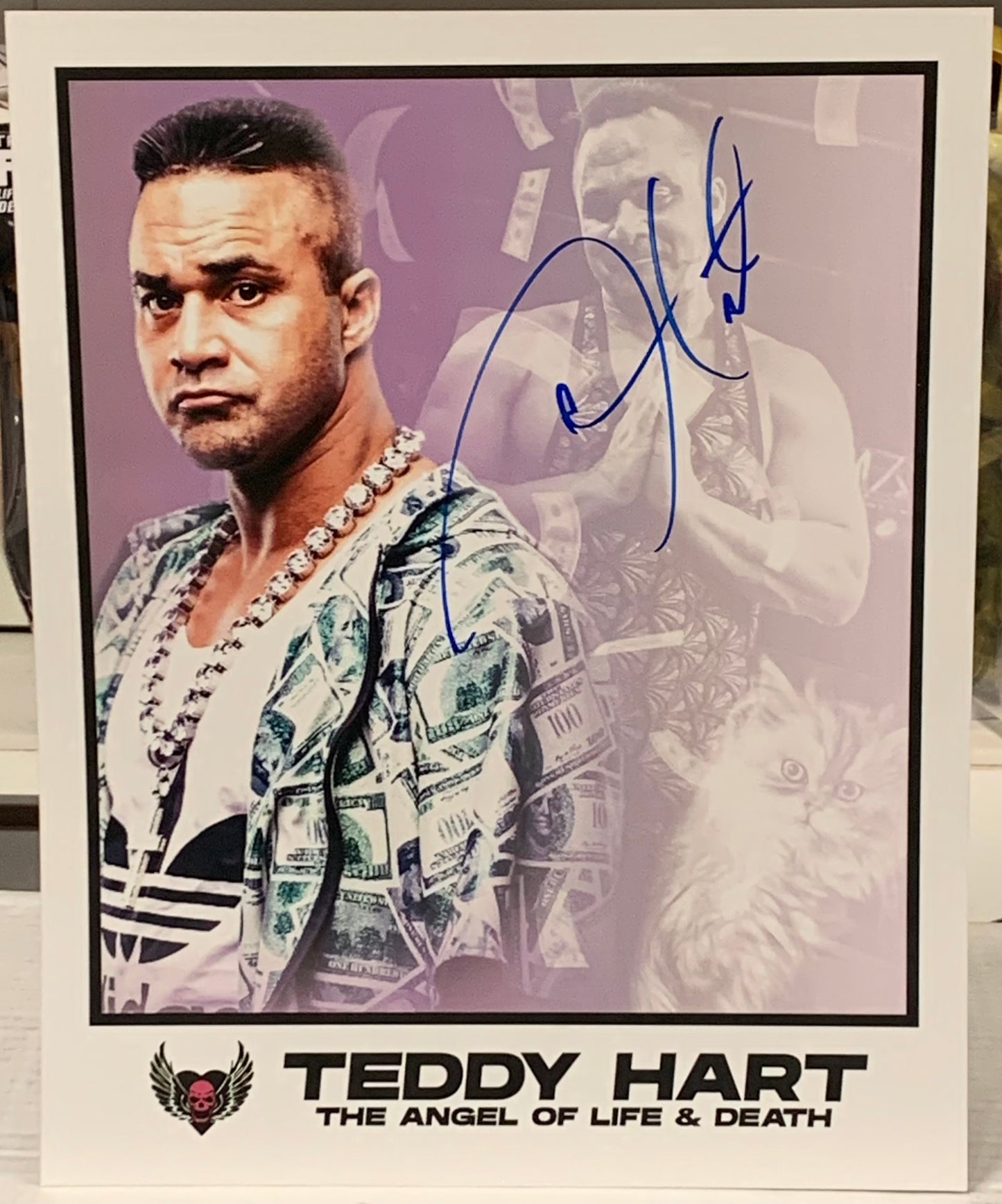 Teddy Hart Signed 8x10 Color Photo (Comes w/COA)
