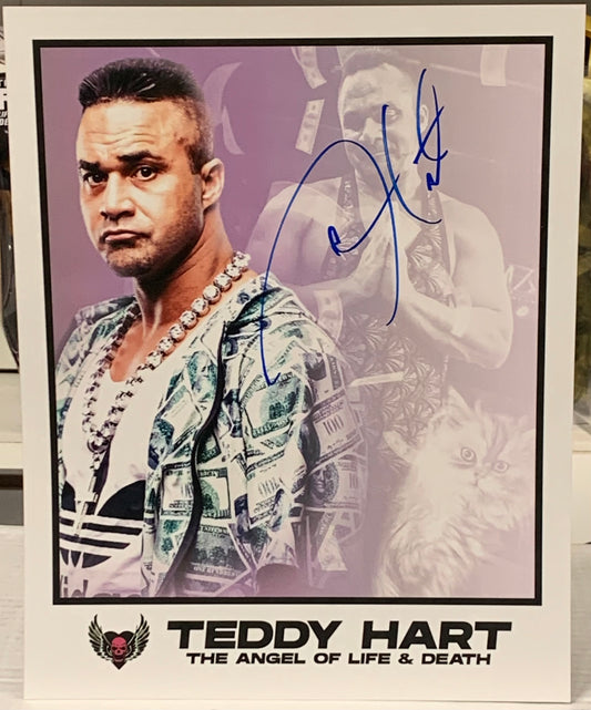 Teddy Hart Signed 8x10 Color Photo (Comes w/COA)
