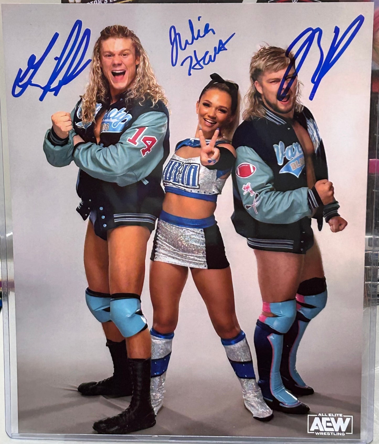 Varsity Blondes (Pillman jr, Julia Hart, Garrison) Triple Signed 8x10 Photo (Comes w/COA)
