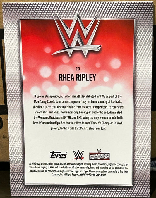 + Rhea Ripley 2026 WWE Topps Chrome Card
