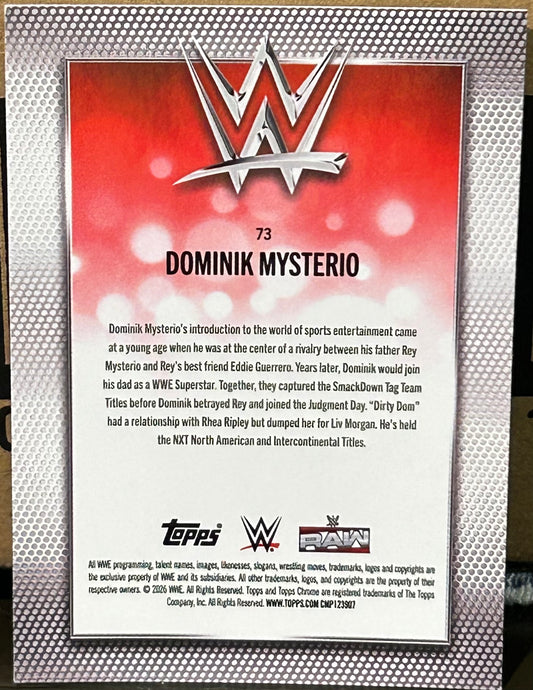 + Dominik Mysterio 2026 WWE Topps Chrome Card