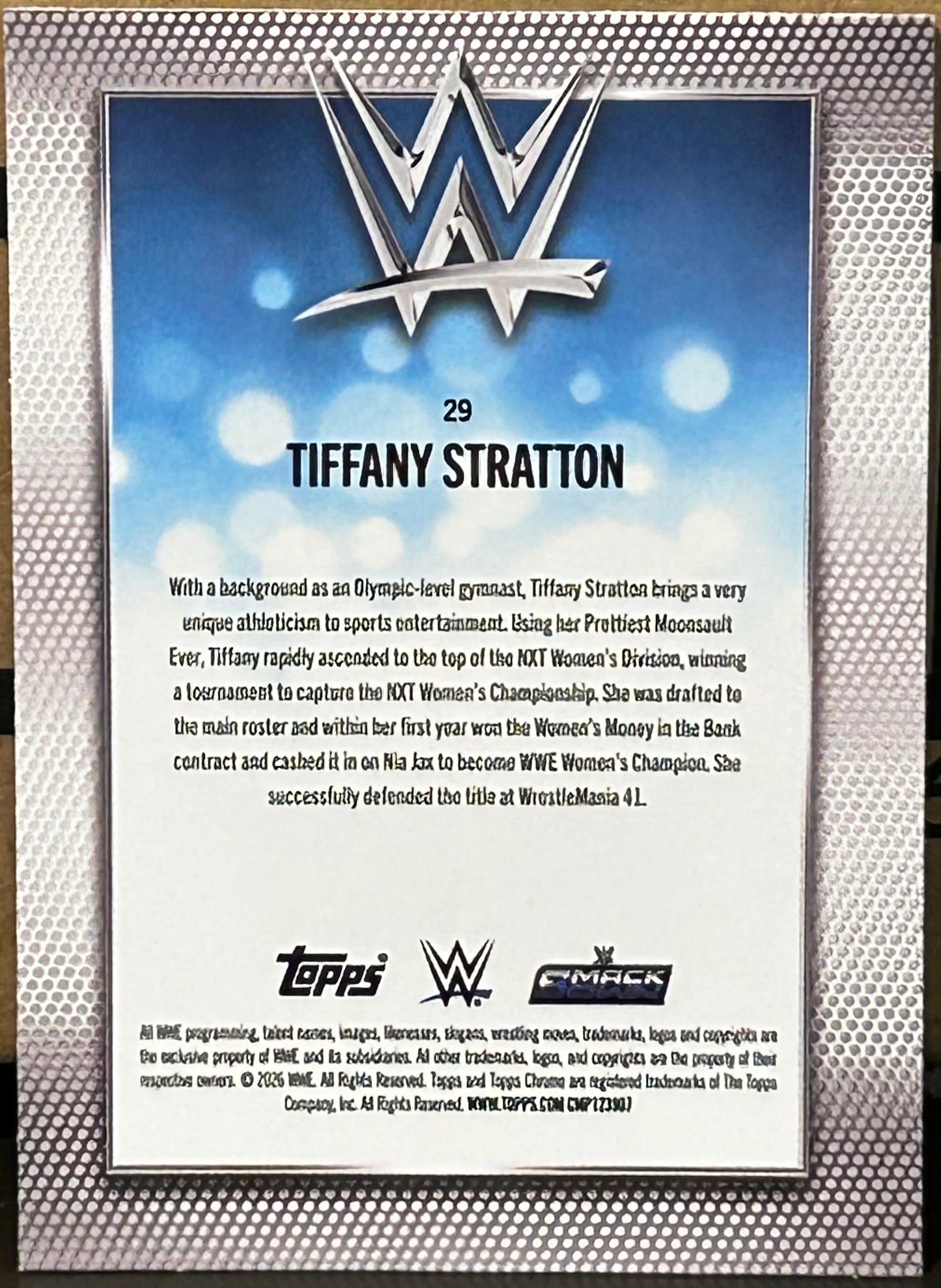 + Tiffany Stratton 2026 WWE Topps Chrome Card