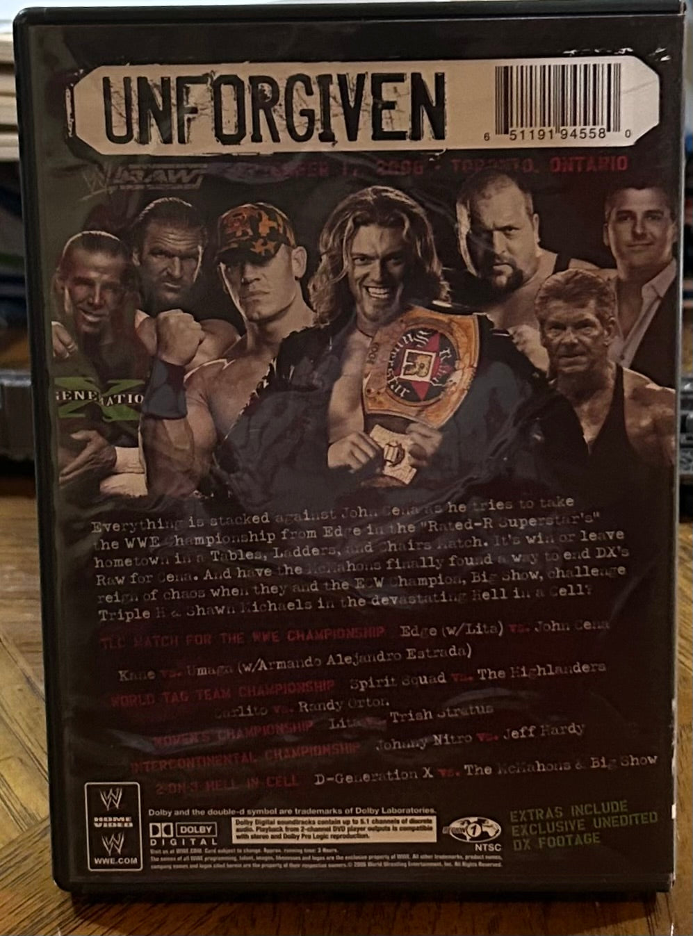 * WWE “Unforgiven 2006” DVD (John Cena, Edge, Triple H & so much more)