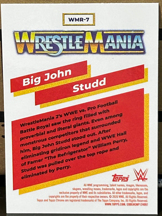 + Big John Studd 2026 WWE Topps Chrome “Wrestlemania” Insert Card