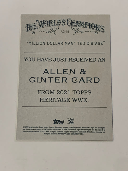 Ted DiBiase Signed 2021 WWE Topps Allen & Ginter Card