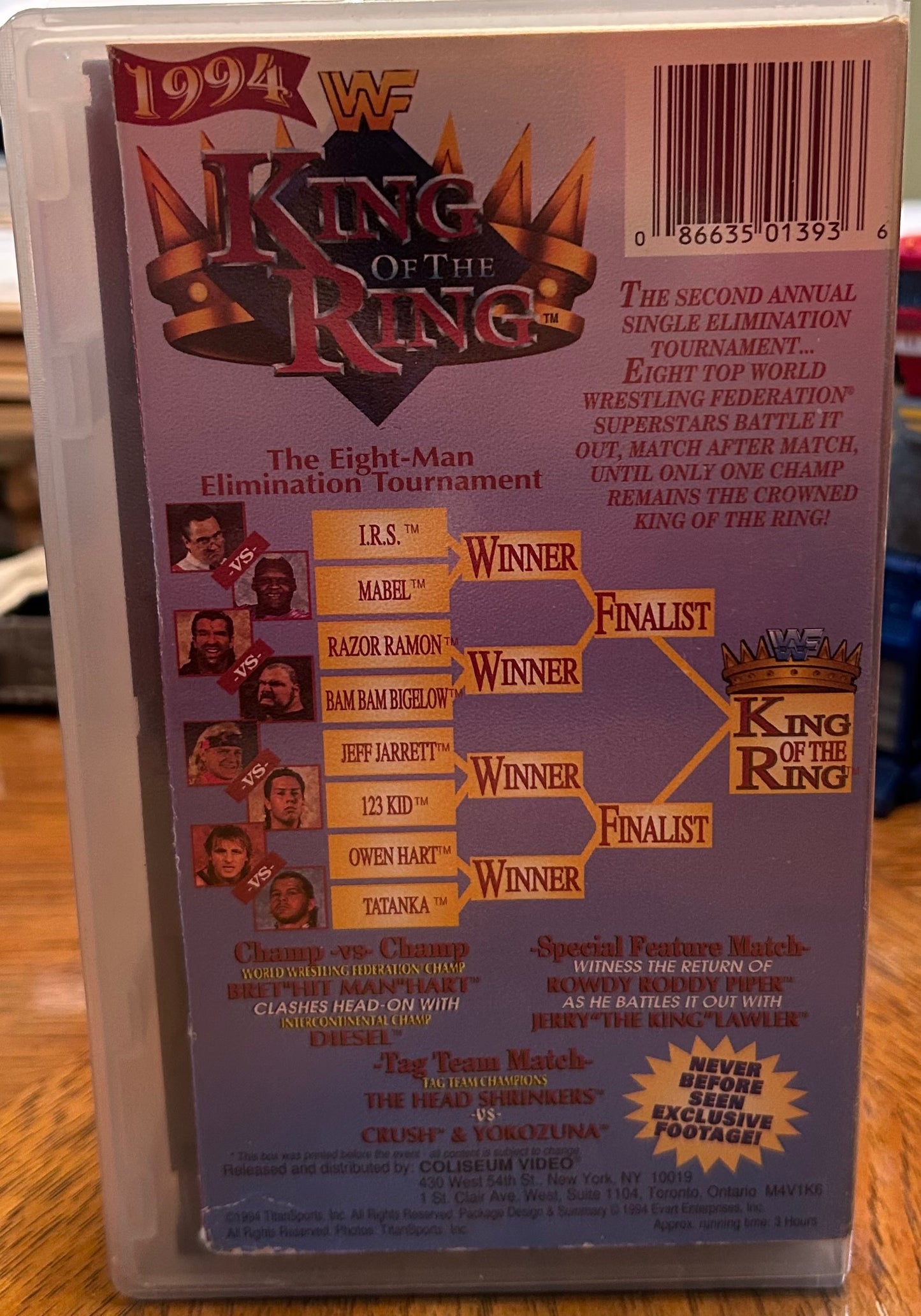 WWF WWE “King of The Ring 1994” VHS (Coliseum Home Video)
