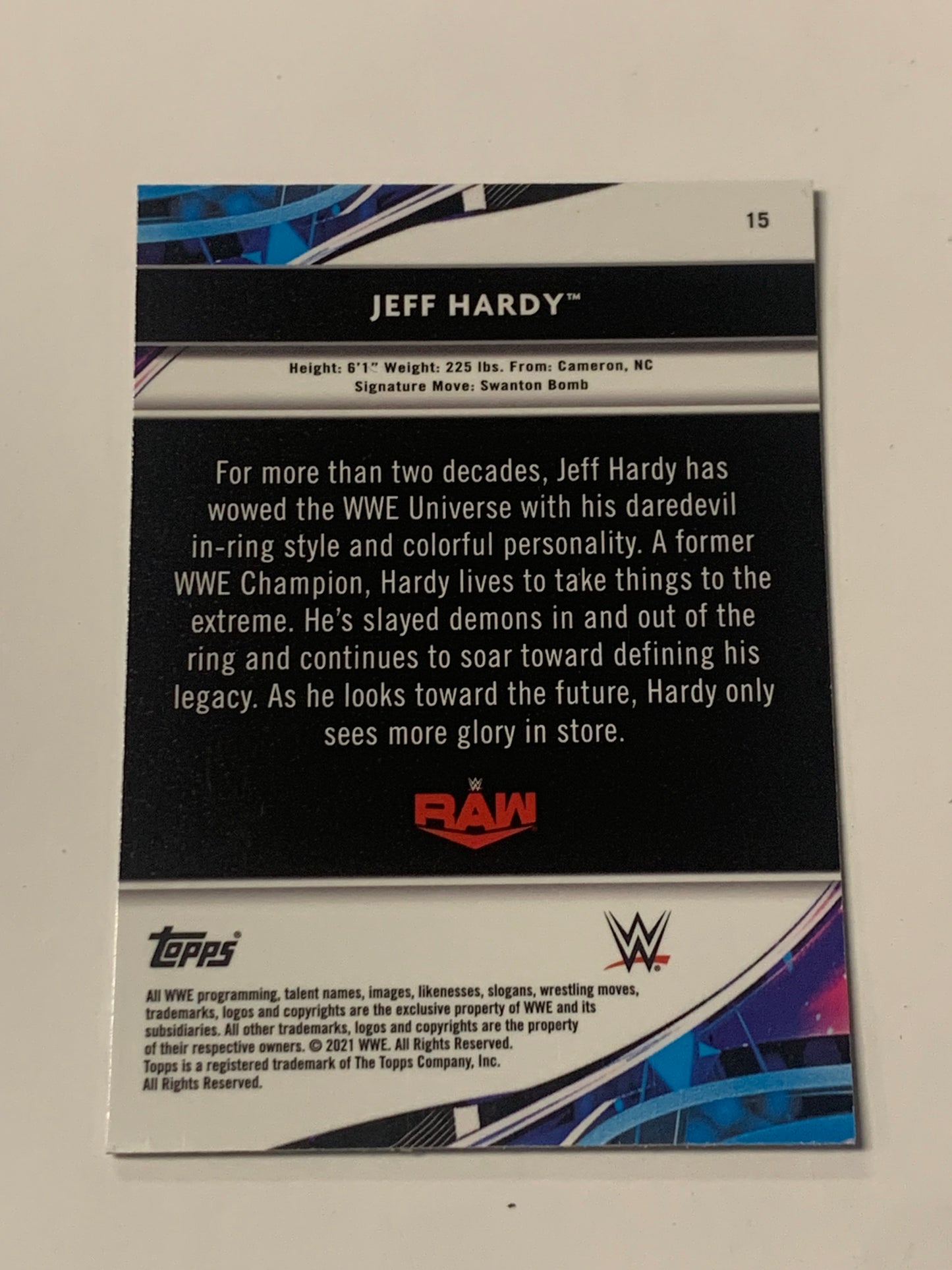 Jeff Hardy 2021 WWE Topps Finest X-Fractor