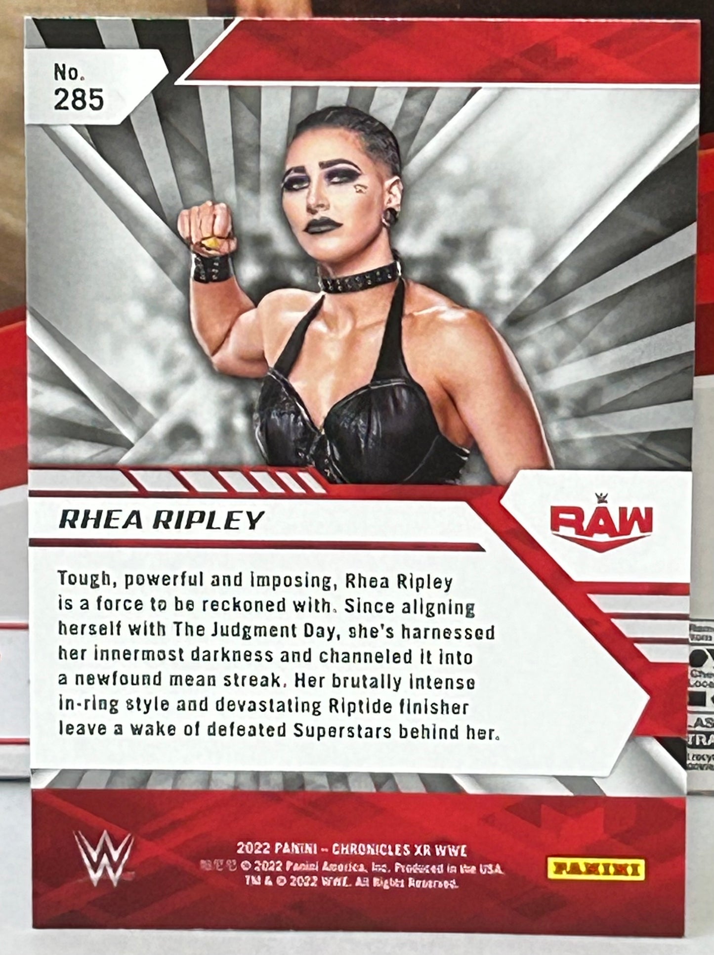 Rhea Ripley 2022 WWE Panini Chronicles XR Card