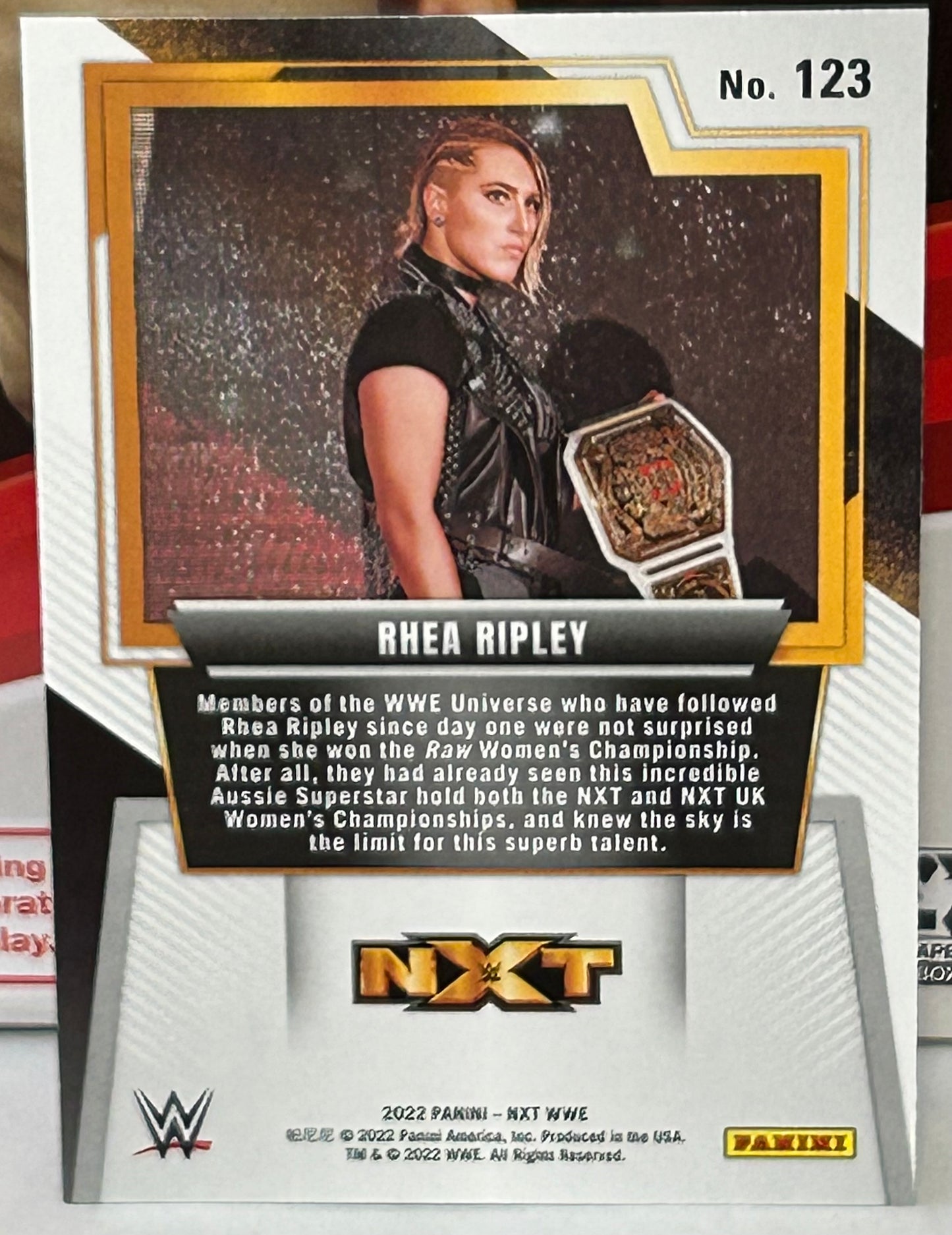 Rhea Ripley 2022 WWE Panini NXT Green Parallel Card