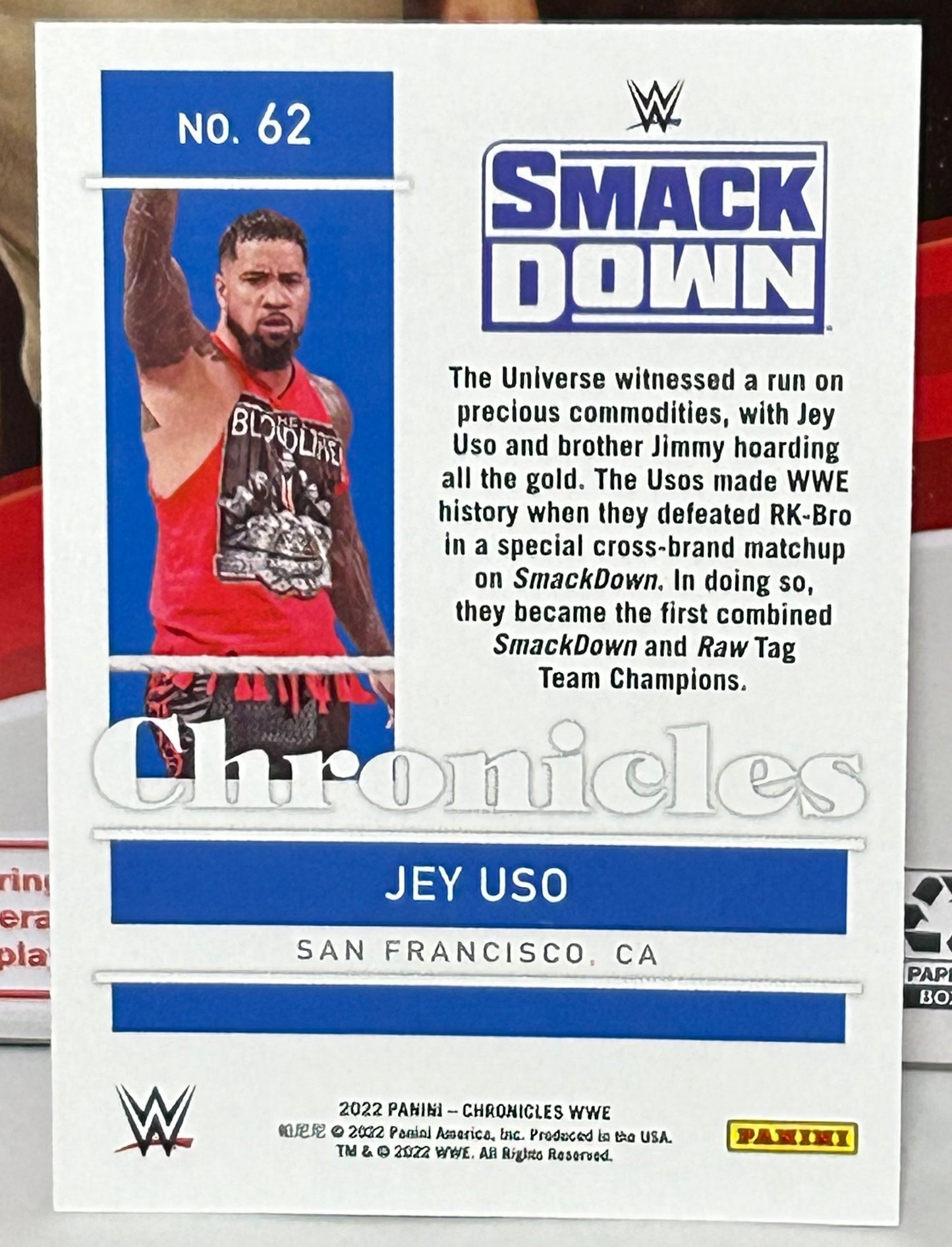 Jey Uso 2022 WWE Panini Chronicles Card YEET
