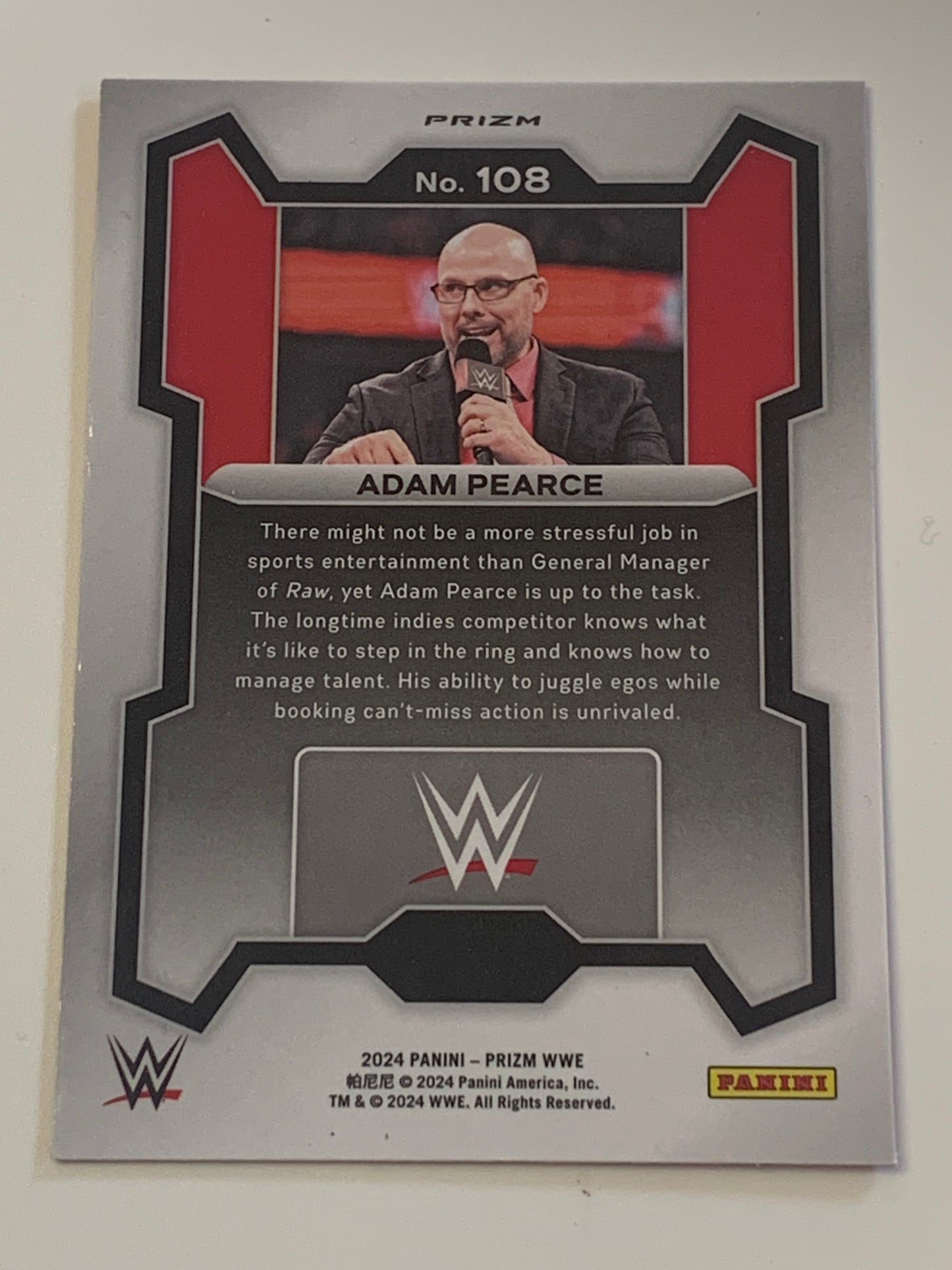 Adam Pearce 2024 WWE Prizm RED WAVE