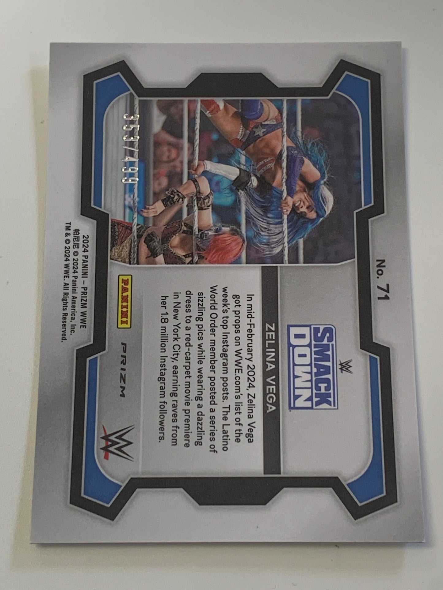 Zelina Vega 2024 WWE Prizm WHITE WAVE Card #/499