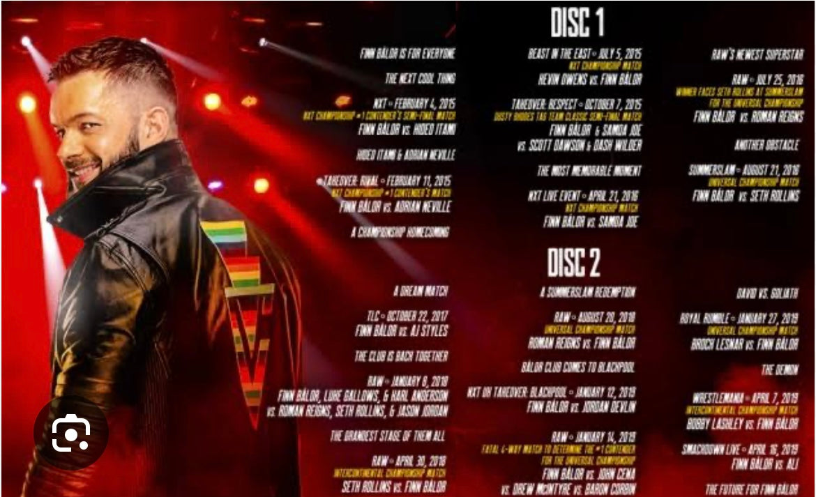 * WWE “Finn Balor, For Everyone” DVD (Sealed, 2-Disc set)